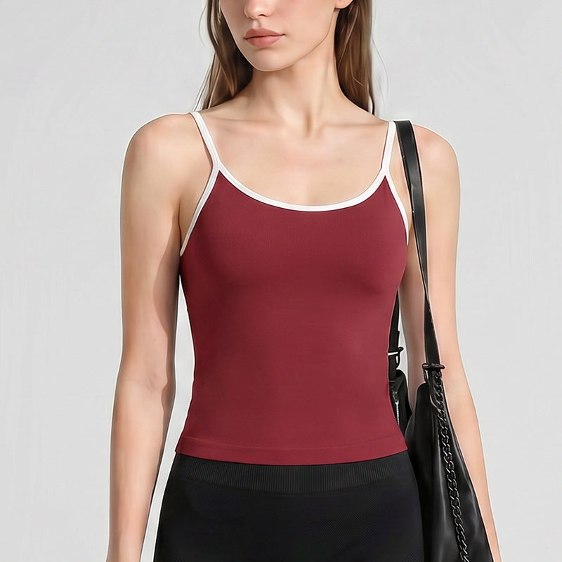 Kinetiv Women's Back Support Yoga Top - Cross-Back Sports Tank