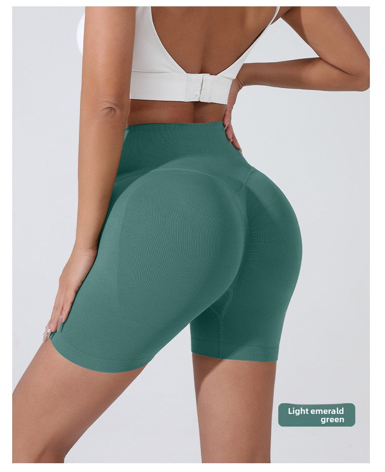 Kinetiv Women's Tummy Control Yoga Shorts - High-Waist Gym Shorts
