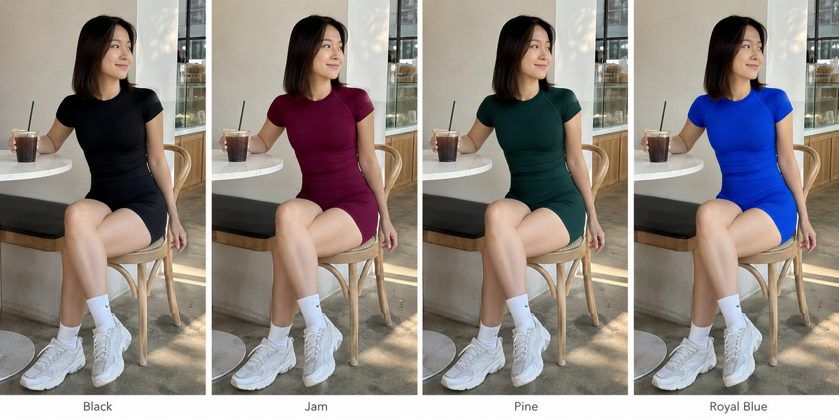 Kinetiv Women's Seamless 2-Piece Yoga Set - Sports Top & Shorts