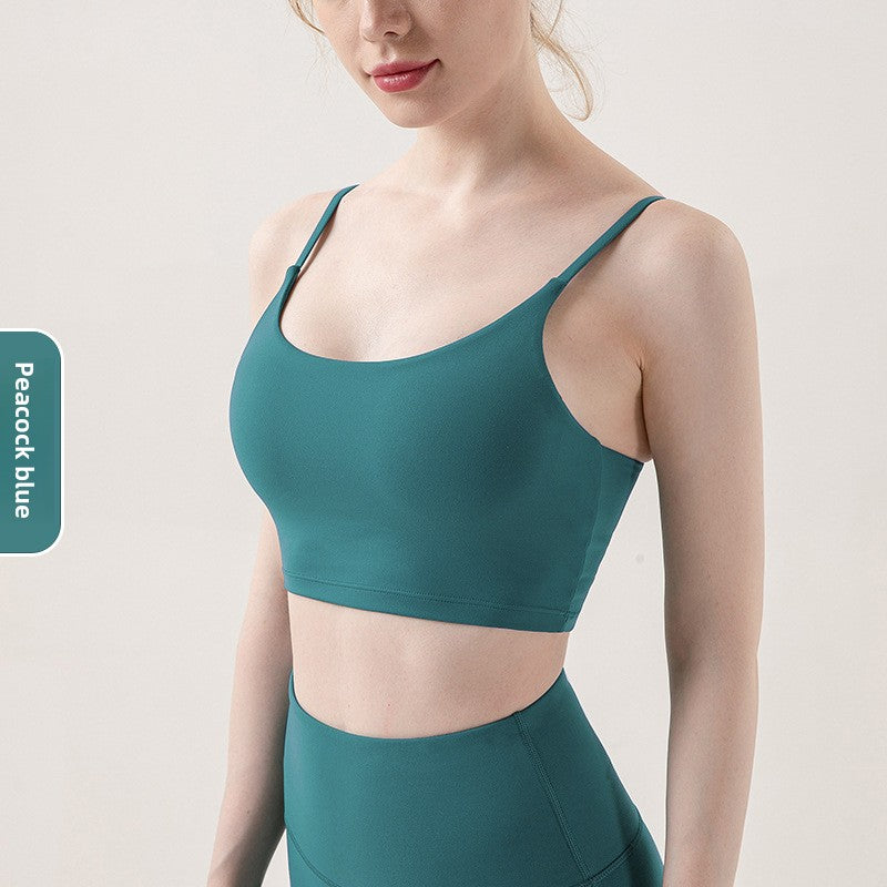 Kinetiv Women's Yoga Sports Bra - Medium Support Racerback Top