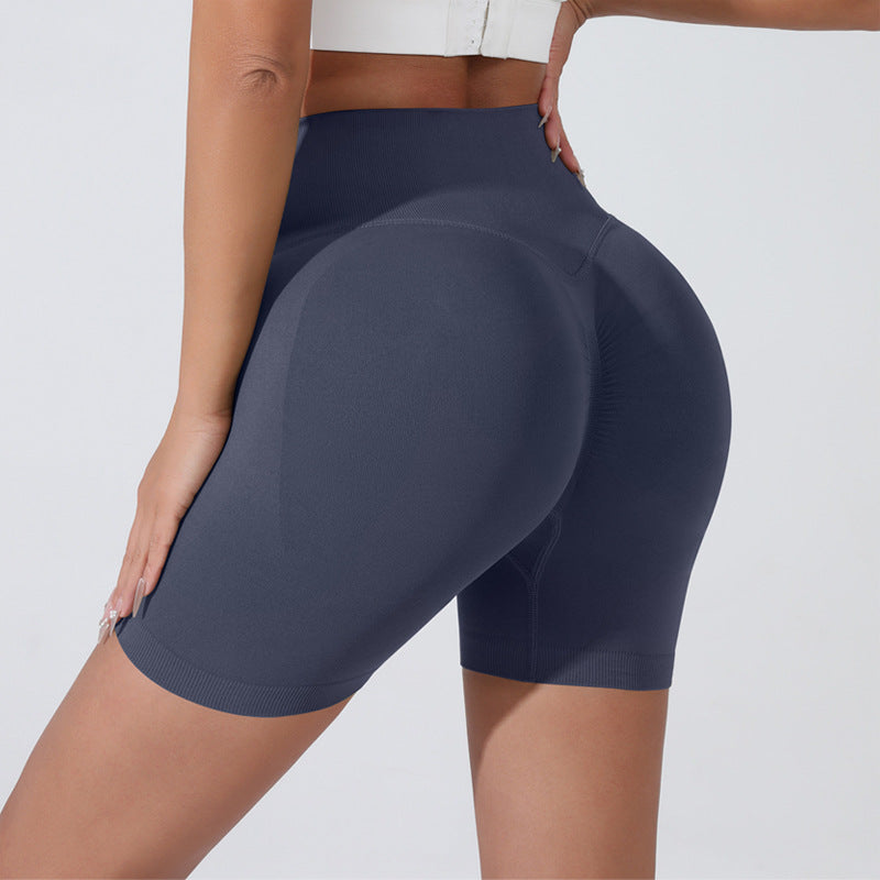 Kinetiv Women's Tummy Control Yoga Shorts - High-Waist Gym Shorts