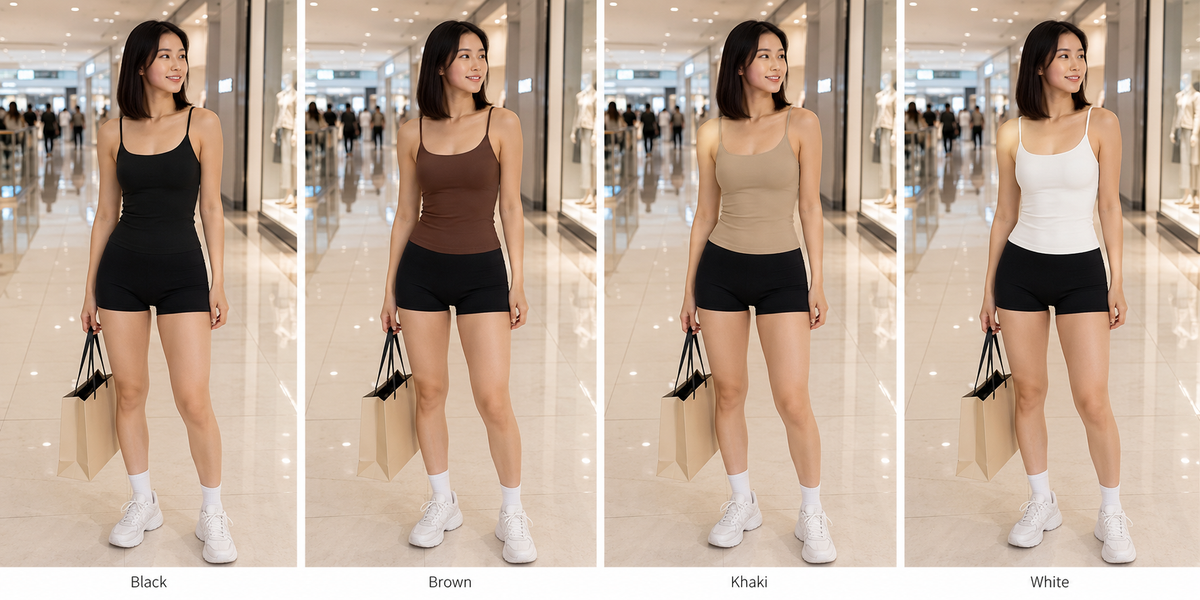 Kinetiv Women's Yoga Camisole - Built-In Chest Pad Sports Top