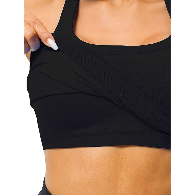 Kinetiv Women's Seamless Tank Top - Built-In Bra Support Activewear
