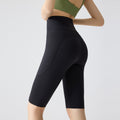 Kinetiv Women's High-Waist Quick-Dry Shorts - Pocket Gym Shorts