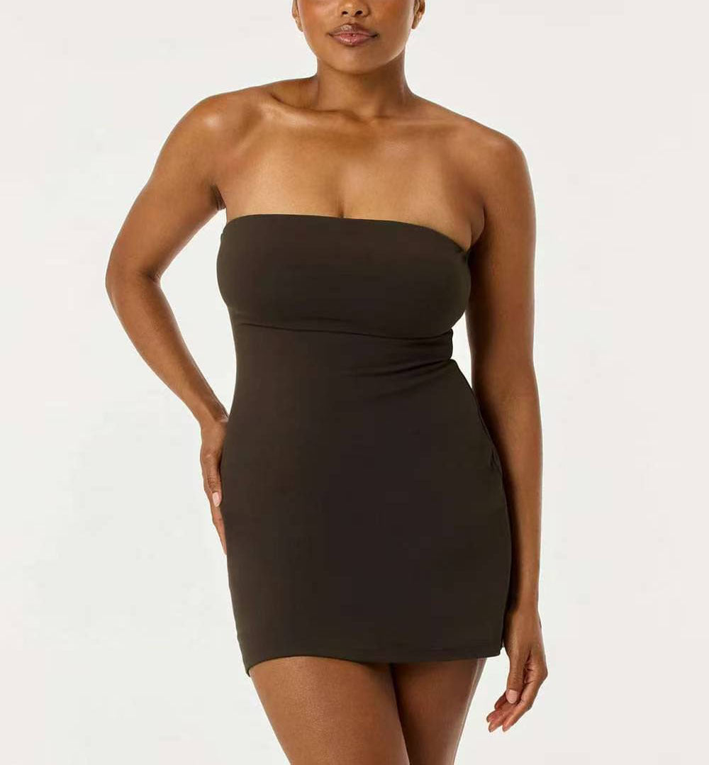 Kinetiv Women's Strapless Bodycon Active Dress - Sports Tube Dress