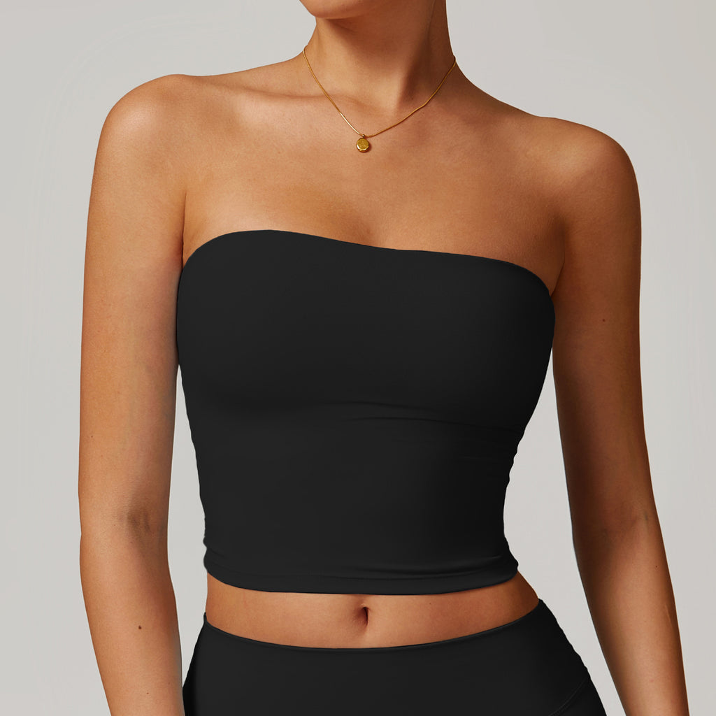 Kinetiv Women's Strapless Tube Top - Bandeau Yoga Top