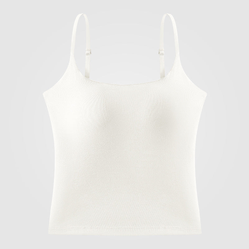 Kinetiv Women's Yoga Camisole - Built-In Chest Pad Sports Top