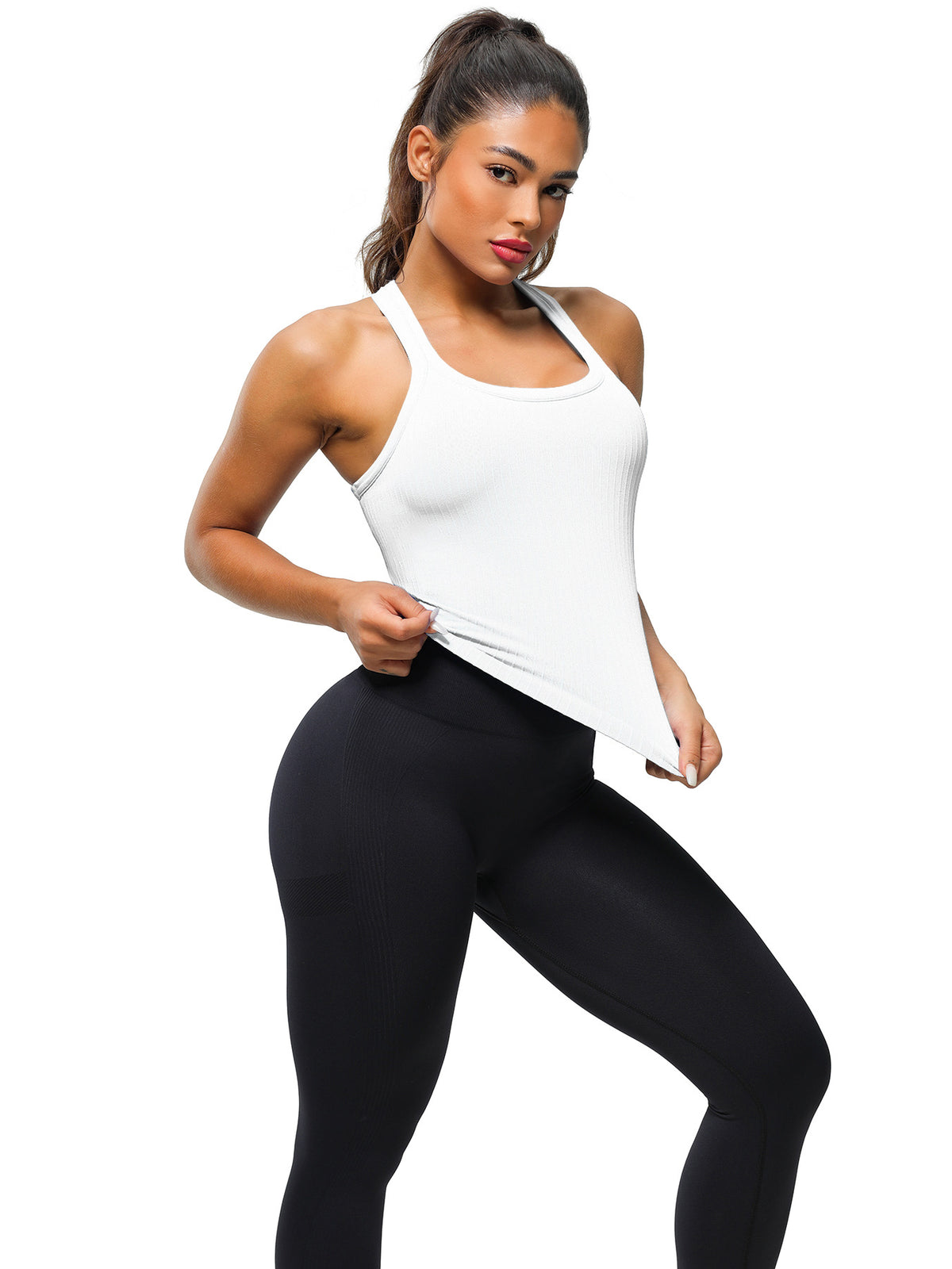 Kinetiv Women's Seamless Tank Top - Built-In Bra Support Activewear