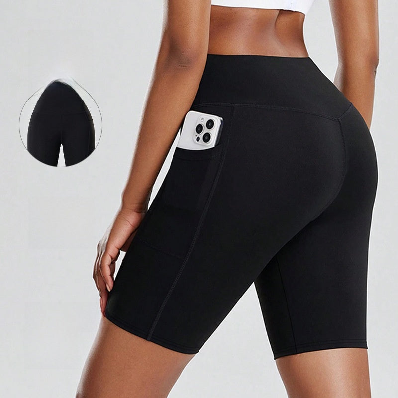 Kinetiv Women's Yoga Shorts with Hip Pocket - Everyday Gym Shorts