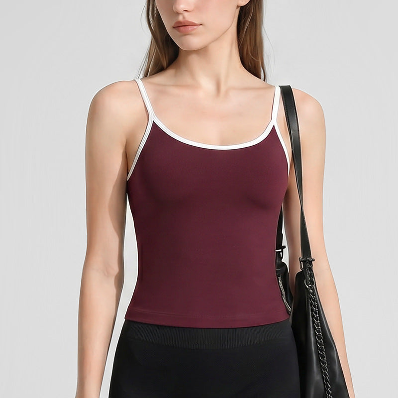 Kinetiv Women's Back Support Yoga Top - Cross-Back Sports Tank