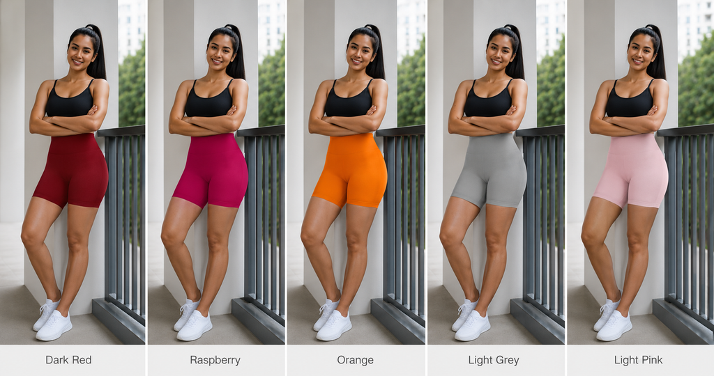 Kinetiv Women's Tummy Control Yoga Shorts - High-Waist Gym Shorts