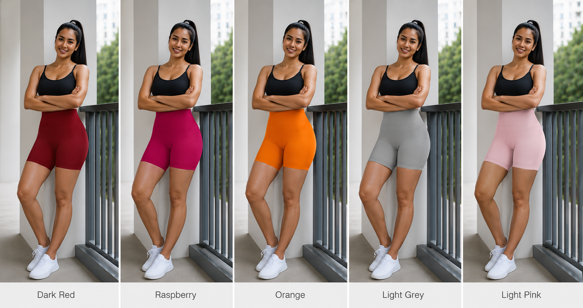 Kinetiv Women's Tummy Control Yoga Shorts - High-Waist Gym Shorts