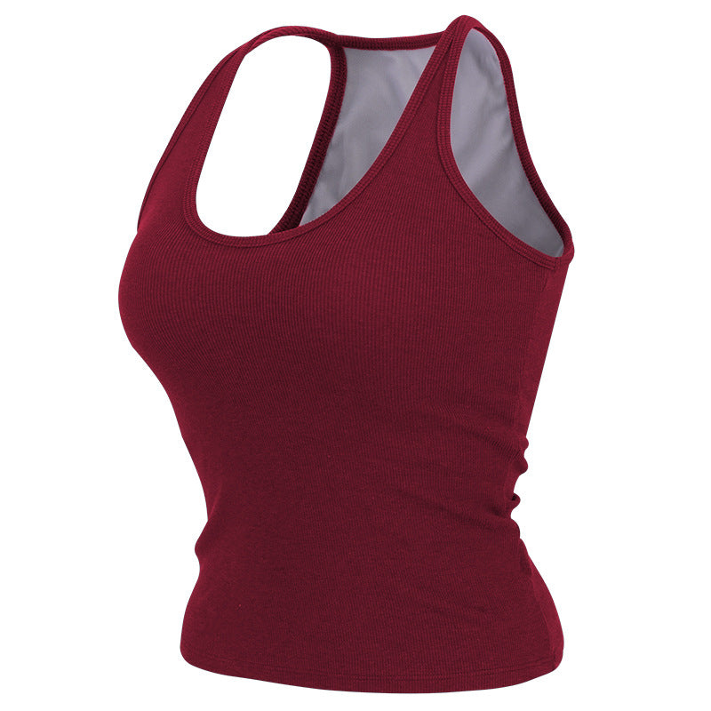 Kinetiv Women's Sleeveless Yoga Top - Built-In Chest Pad Sports Tank