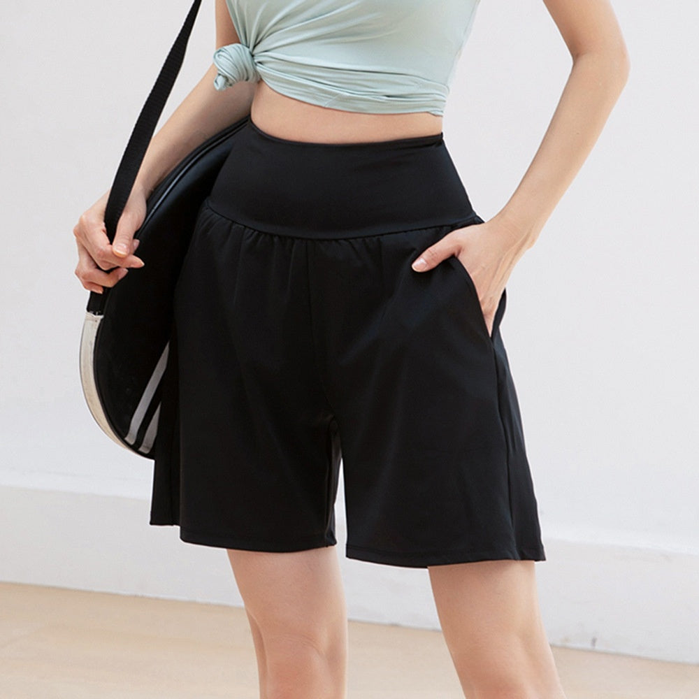 Kinetiv Women's Quick-Dry Loose Shorts - Pocket Casual Gym Shorts