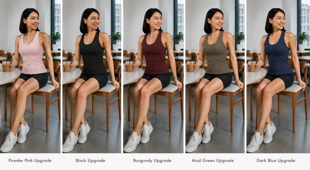Kinetiv Women's Sleeveless Yoga Top - Built-In Chest Pad Sports Tank