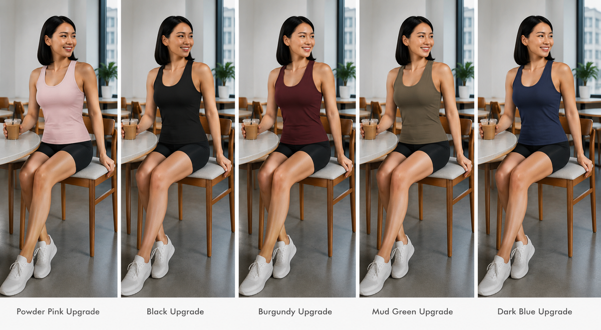 Kinetiv Women's Sleeveless Yoga Top - Built-In Chest Pad Sports Tank
