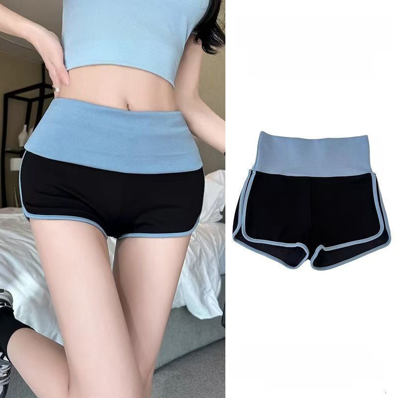 Kinetiv Women's Side-Striped High-Waist Yoga Shorts - Sport Shorts
