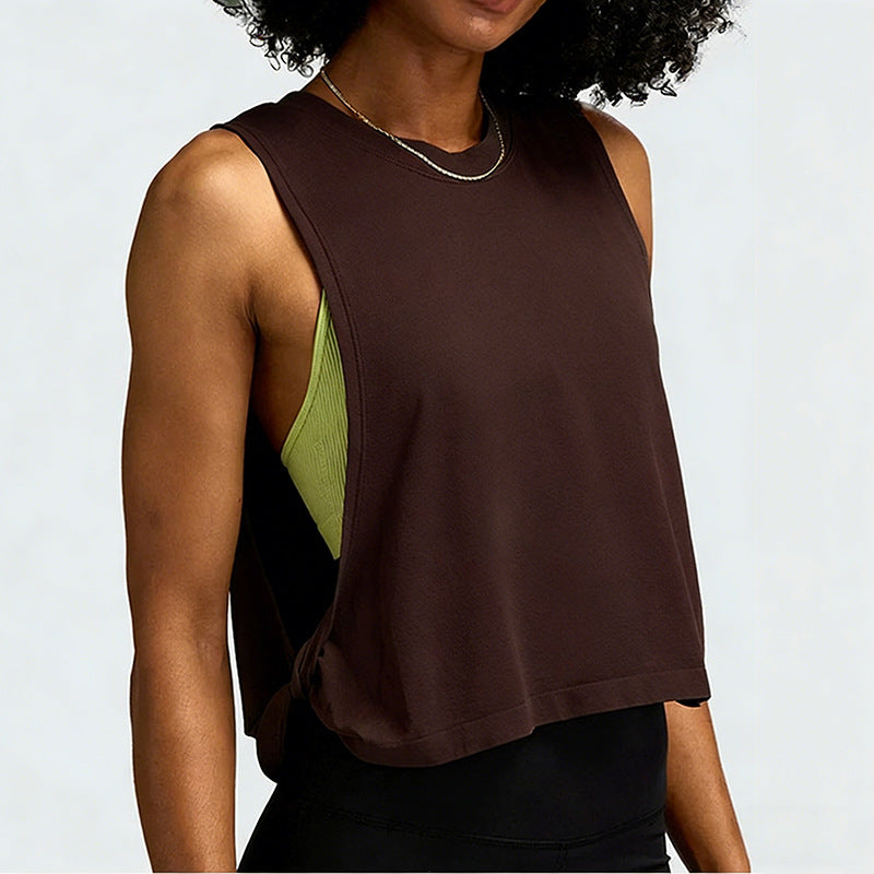 Kinetiv Women's Loose Sleeveless Sports Vest - Relaxed Yoga Tank