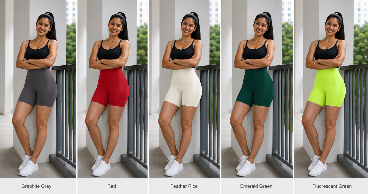 Kinetiv Women's Tummy Control Yoga Shorts - High-Waist Gym Shorts