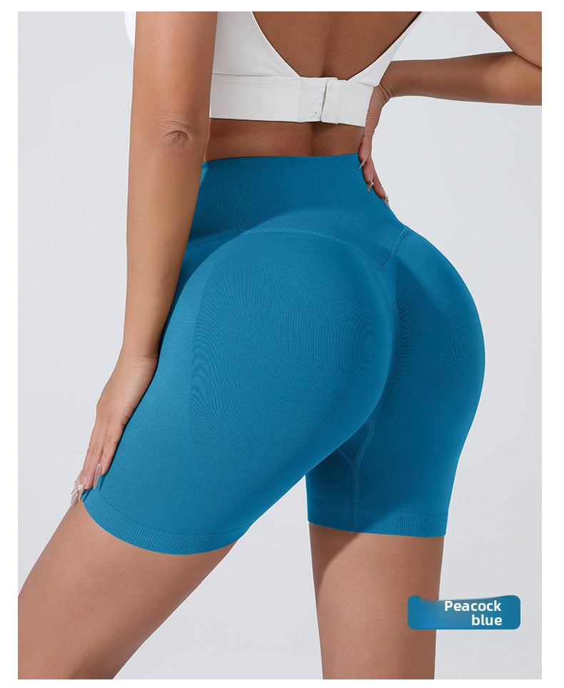 Kinetiv Women's Tummy Control Yoga Shorts - High-Waist Gym Shorts