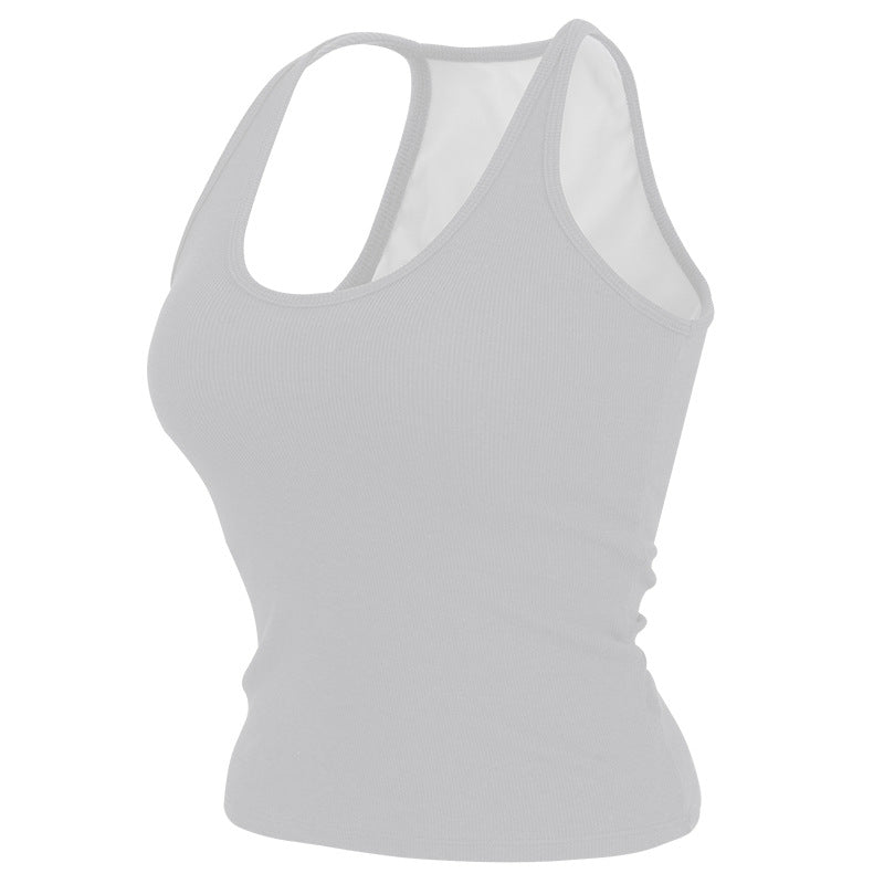 Kinetiv Women's Sleeveless Yoga Top - Built-In Chest Pad Sports Tank