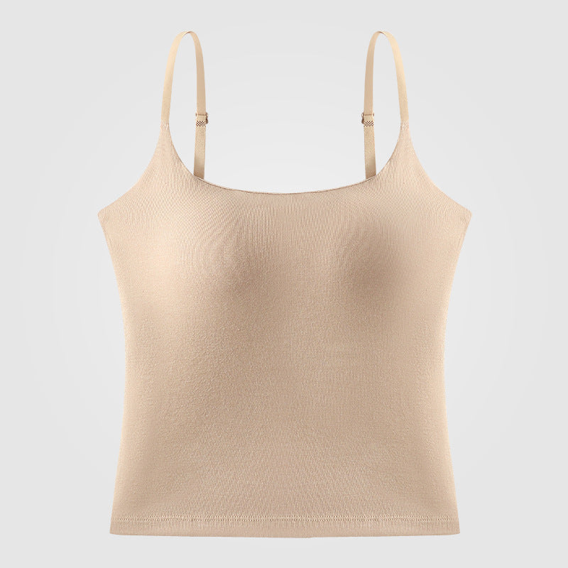 Kinetiv Women's Yoga Camisole - Built-In Chest Pad Sports Top