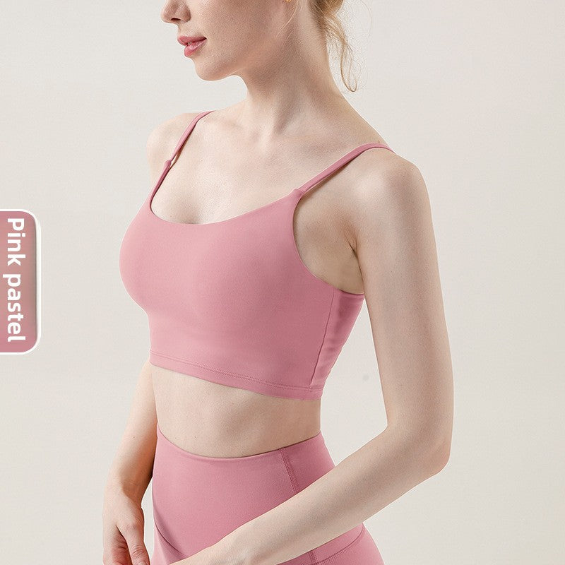 Kinetiv Women's Yoga Sports Bra - Medium Support Racerback Top