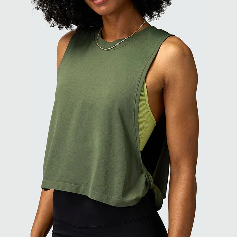 Kinetiv Women's Loose Sleeveless Sports Vest - Relaxed Yoga Tank