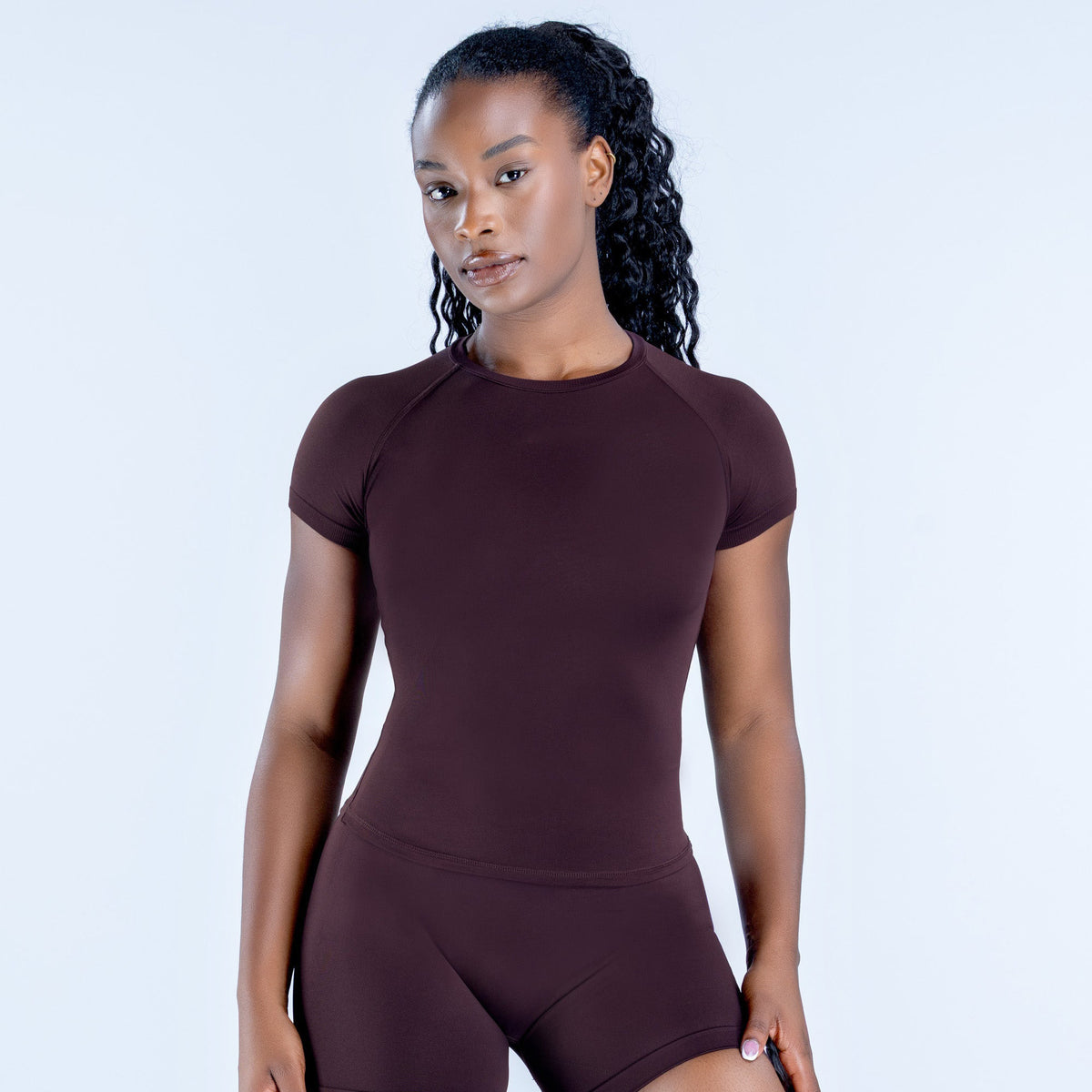 Kinetiv Women's Seamless 2-Piece Yoga Set - Sports Top & Shorts