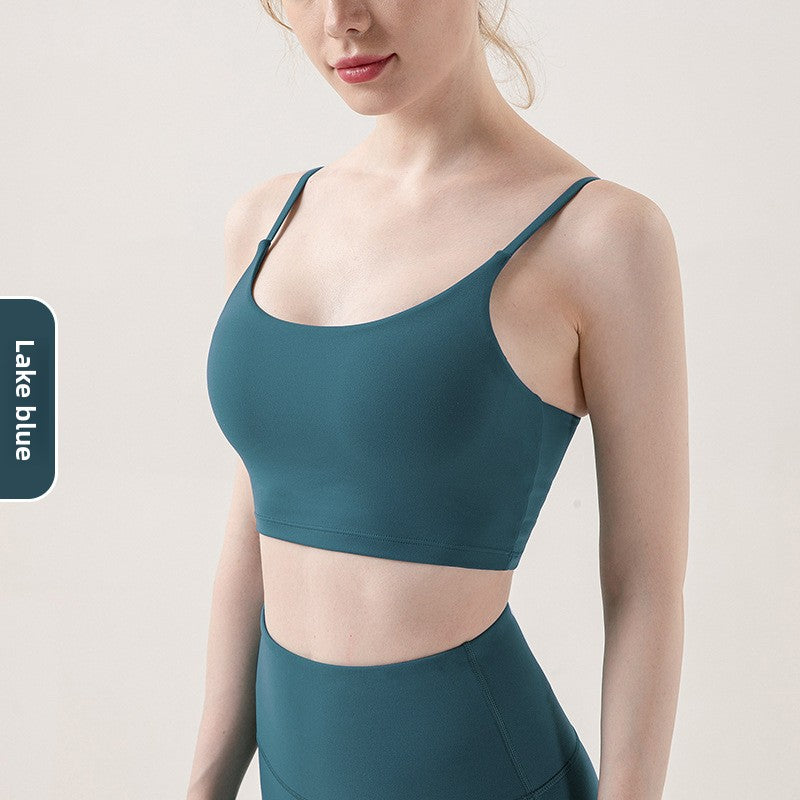 Kinetiv Women's Yoga Sports Bra - Medium Support Racerback Top