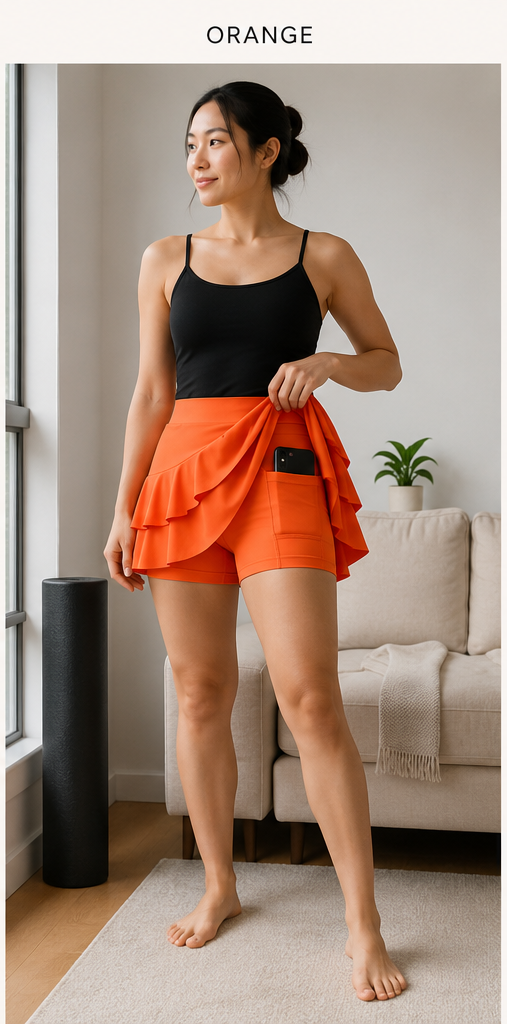 Kinetiv Women's Pleated Tennis Skirt - Built-In Shorts Sports Skort