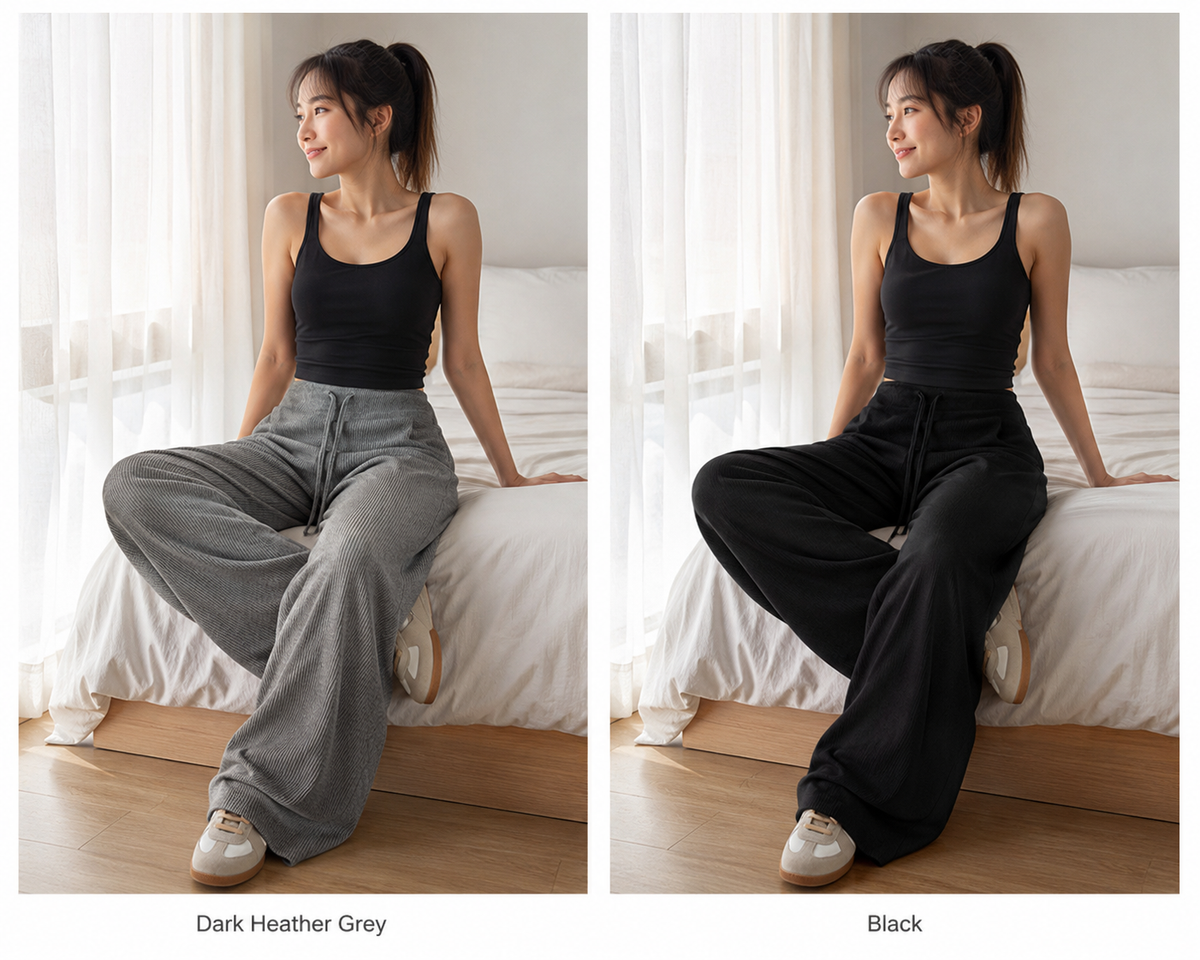 Kinetiv Women's Loose-Fit Yoga Pants - Relaxed Wide-Leg Gym Pants