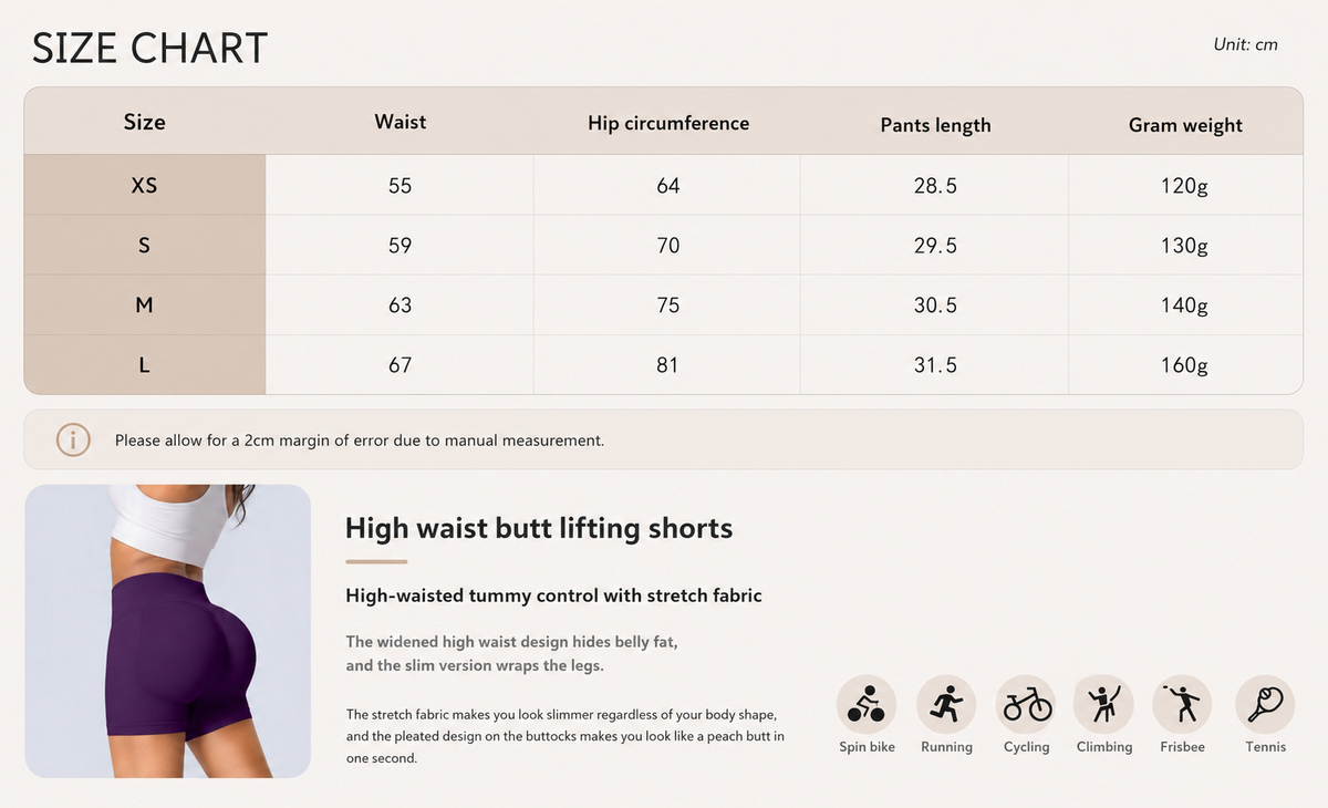 Kinetiv Women's Deep-V Butt-Lift Yoga Shorts - High-Waist Gym Shorts