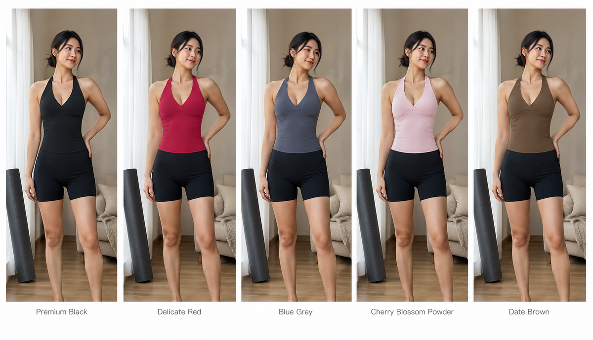 Kinetiv Women's Seamless Halter Running Top - Racerback Sports Tank