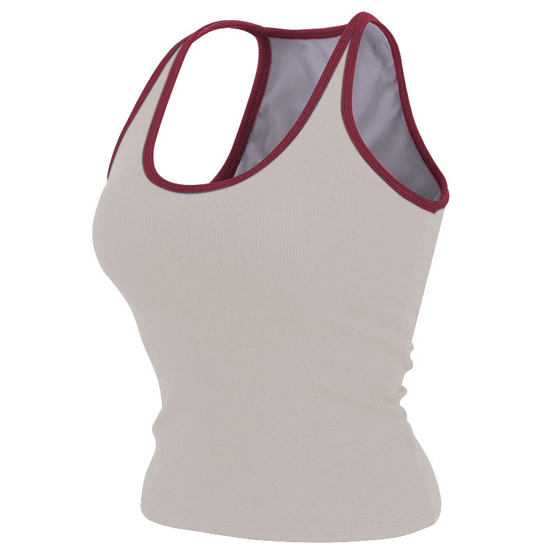 Kinetiv Women's Sleeveless Yoga Top - Built-In Chest Pad Sports Tank