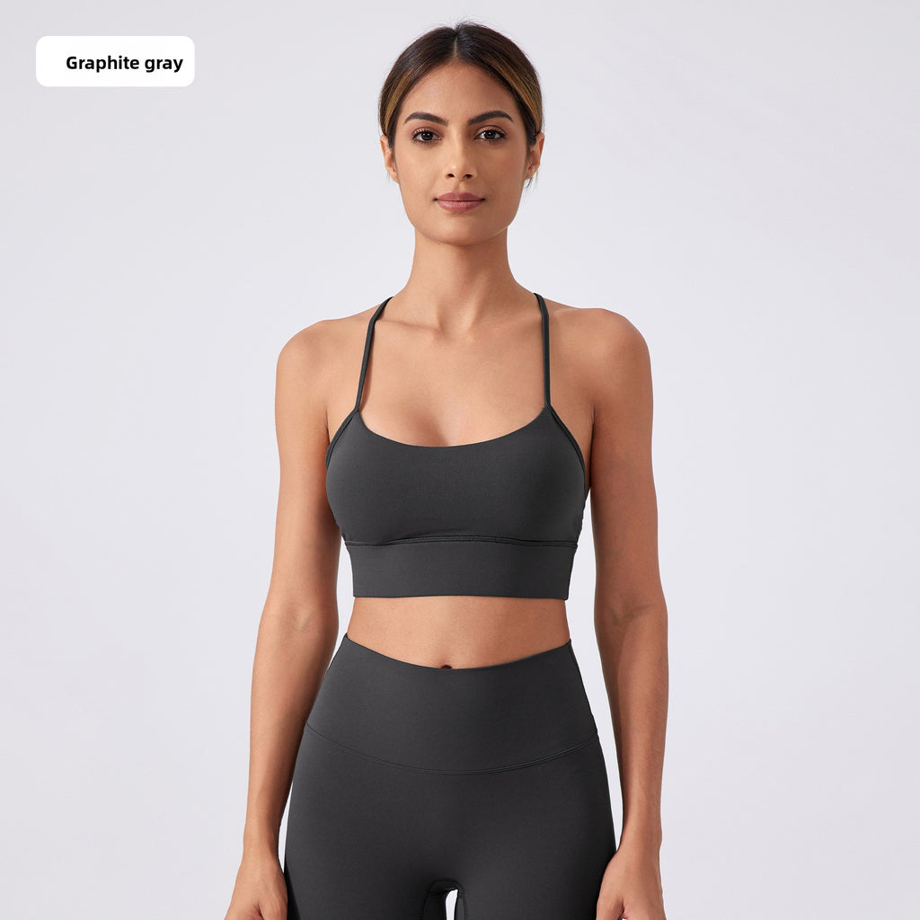 Kinetiv Women's Y-Back Yoga Sports Bra - Medium Support Racerback