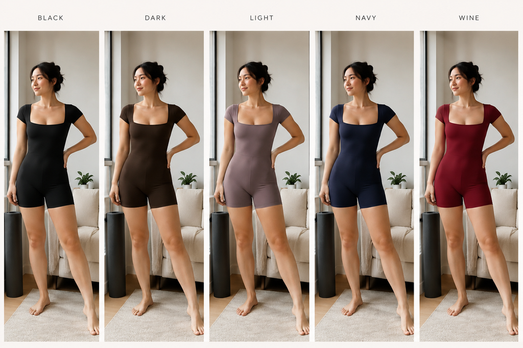 Kinetiv Women's One-Piece Yoga Jumpsuit - Waist-Shaping Activewear Romper