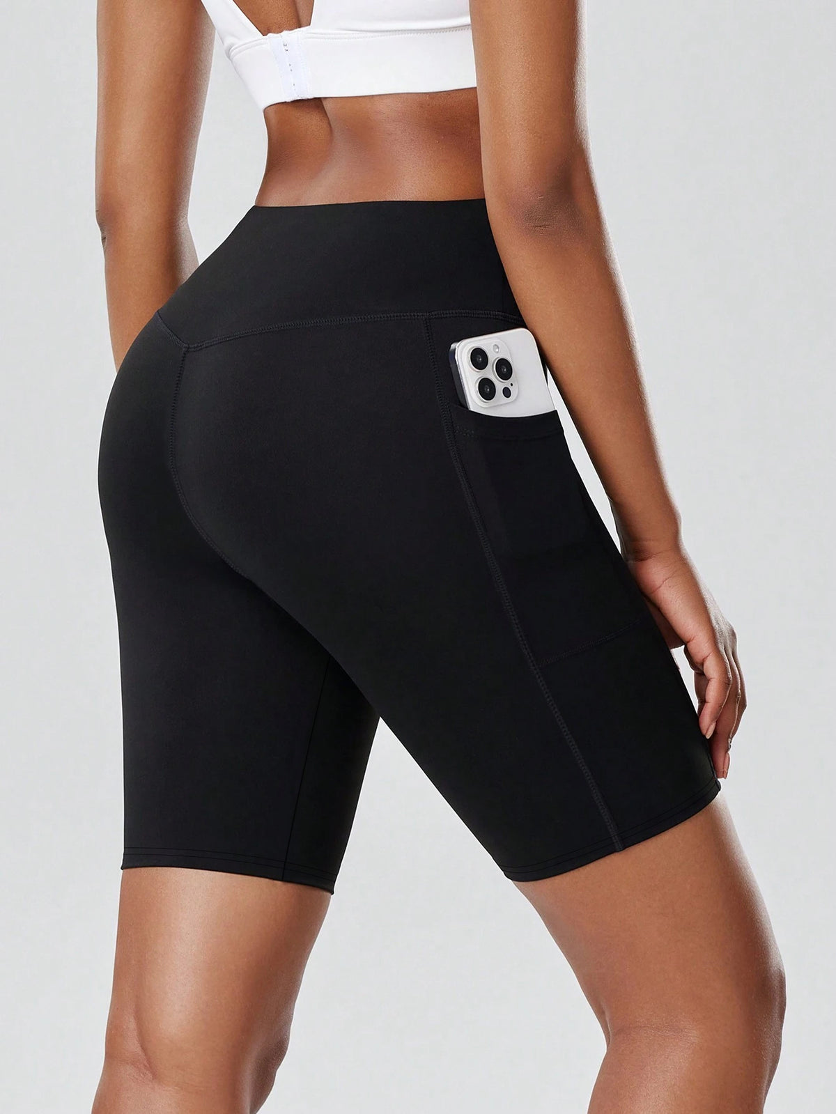 Kinetiv Women's Yoga Shorts with Hip Pocket - Everyday Gym Shorts