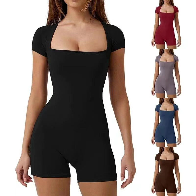 Kinetiv Women's One-Piece Yoga Jumpsuit - Waist-Shaping Activewear Romper