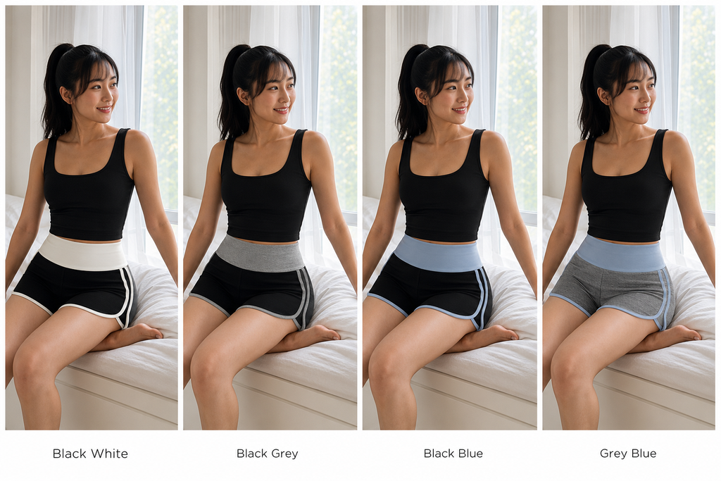 Kinetiv Women's Side-Striped High-Waist Yoga Shorts - Sport Shorts