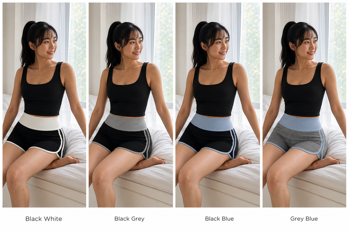 Kinetiv Women's Side-Striped High-Waist Yoga Shorts - Sport Shorts